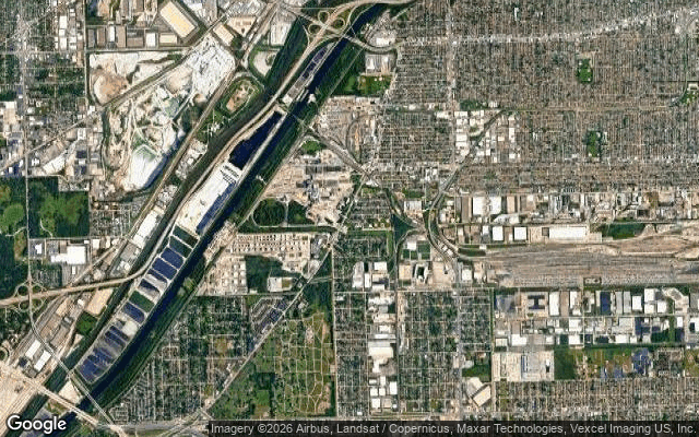 Aerial view of Bedford Park, Illinois