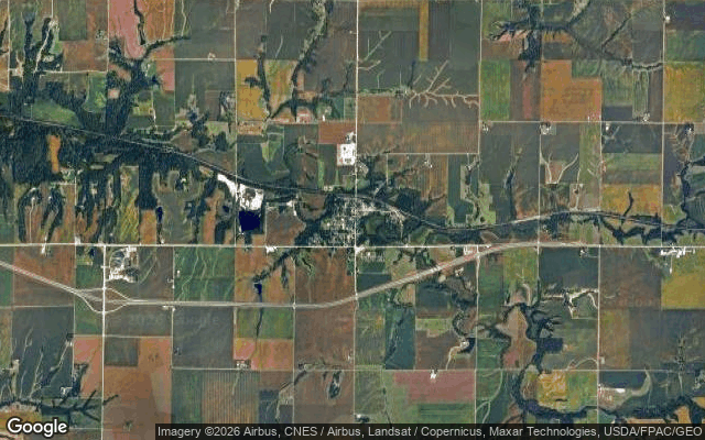 Aerial view of Biggsville, Illinois