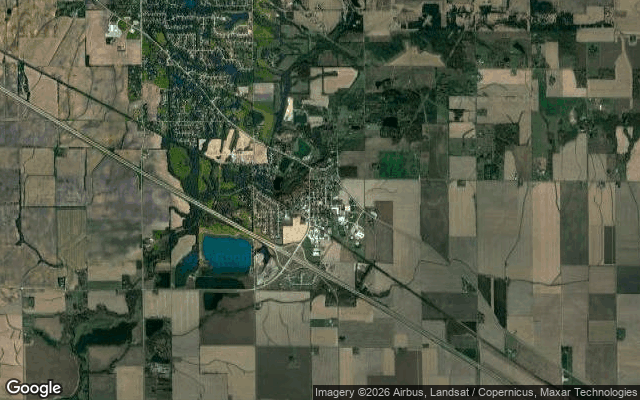 Aerial view of Downs, Illinois