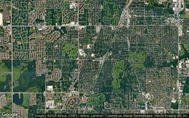 Aerial view of Flossmoor, Illinois