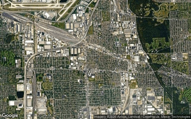 Aerial view of Franklin Park, Illinois