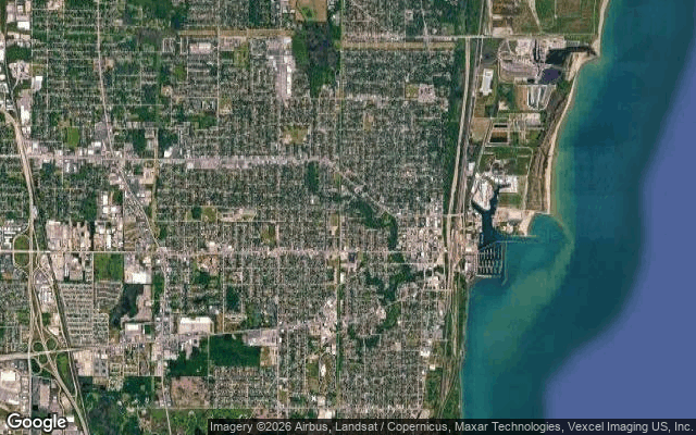 Aerial view of Waukegan, Illinois