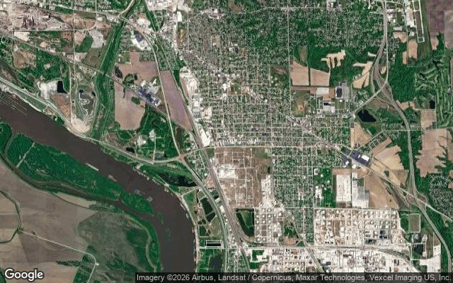 Aerial view of Wood River, Illinois