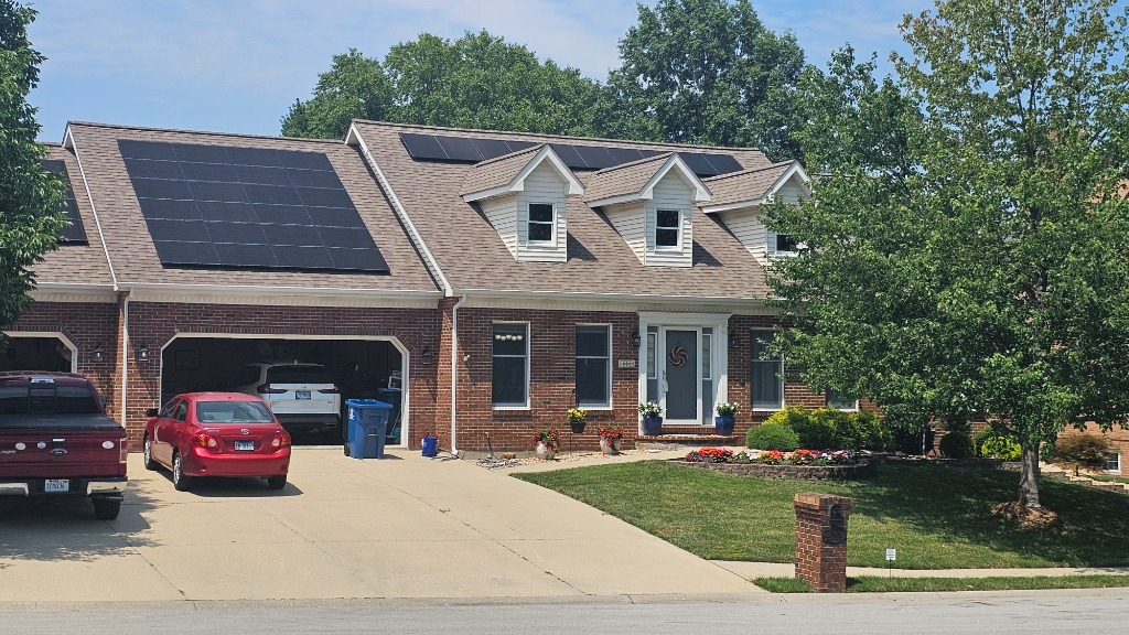 Modern roof-mounted solar system