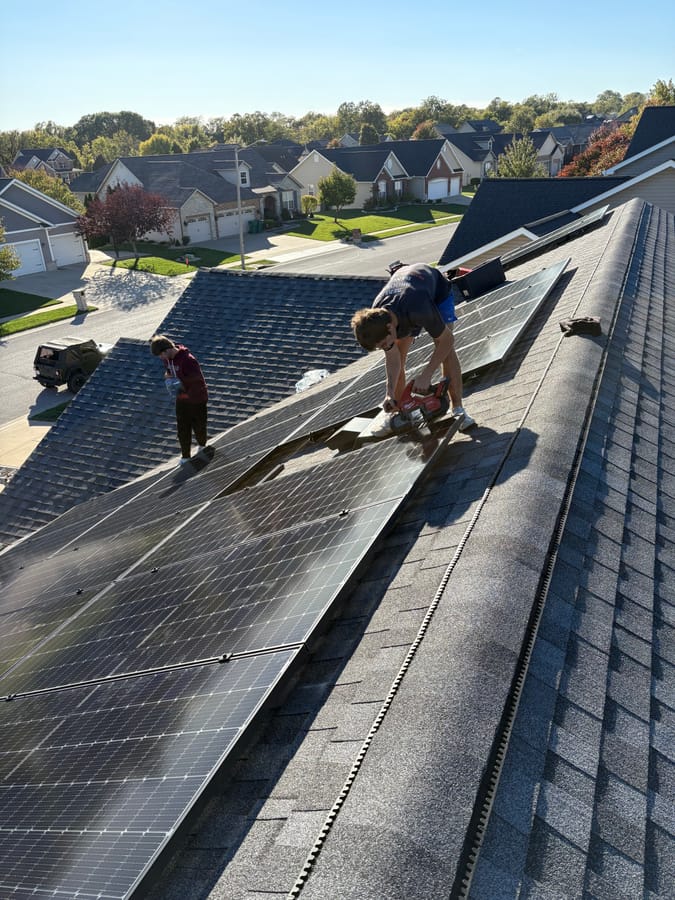 Installation team at work